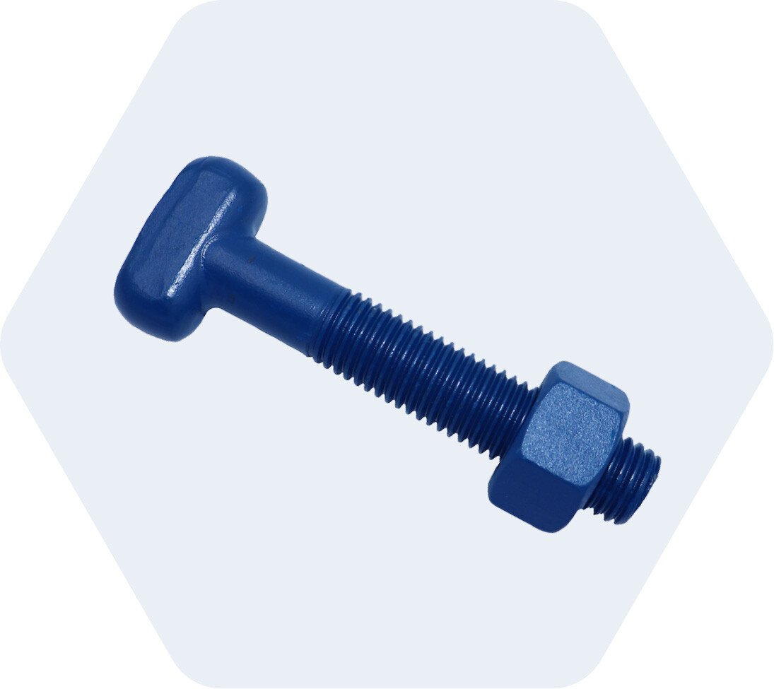 Cor-Blue T-head bolt for waterworks