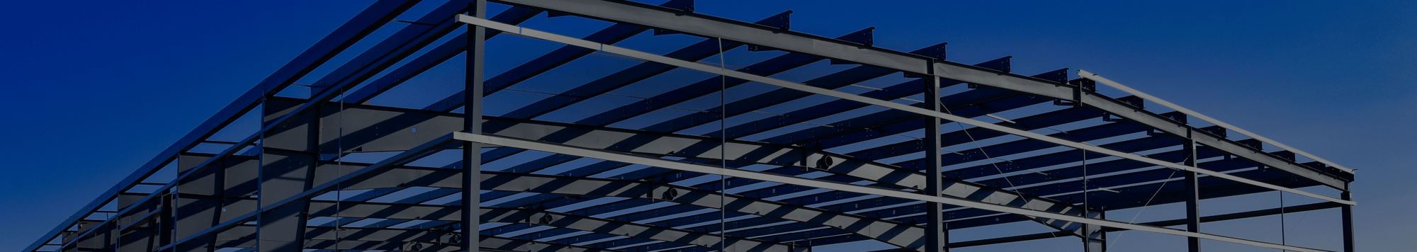 Metal building under construction