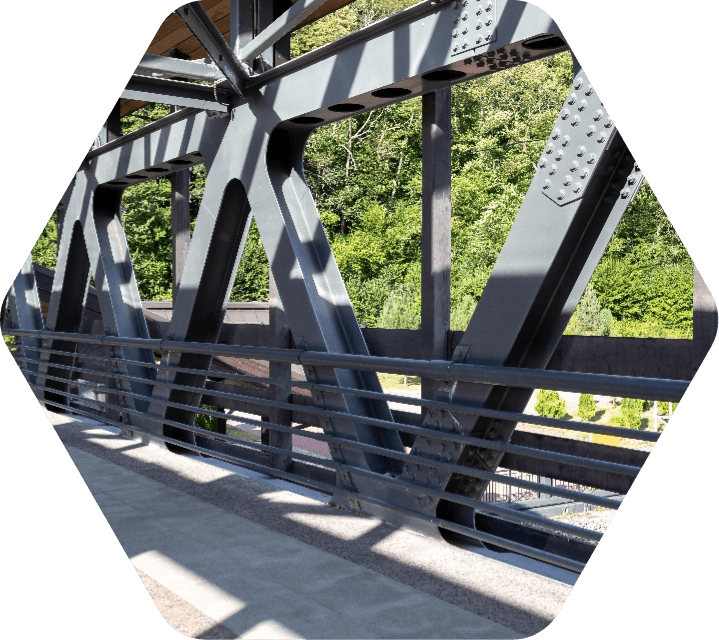 Structural steel bridge