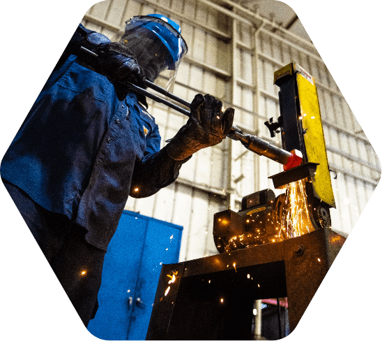 Man working with machinery