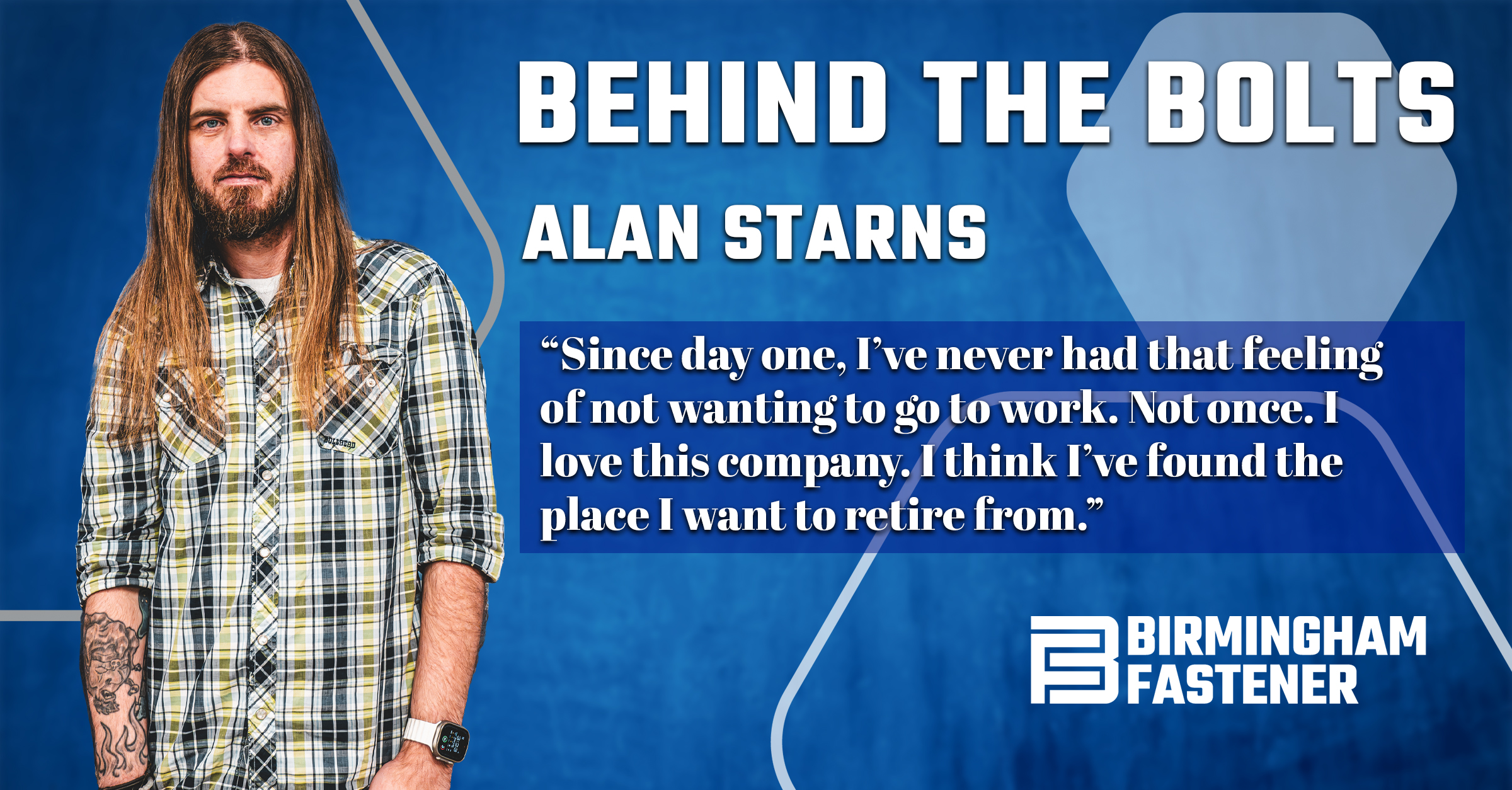 Header image of Alan Starns, Birmingham Fastener employee.